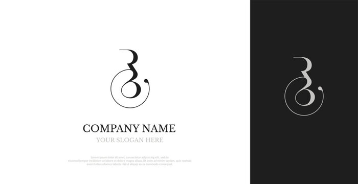 Initial RB Logo Design Elegant