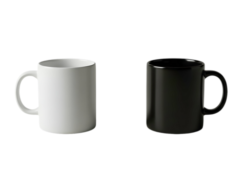 Coffee Mug Mockup Black White Ceramic Cup Template Presentation Branding