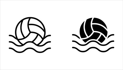 waterpolo icon set from sports collection. Thin linear waterpolo, pool, water outline icon isolated on white background.