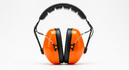 Buy orange earmuffs noise cancelling headphones for construction and safety