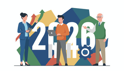 Business team planning 2026 strategy success and growth