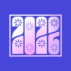 2026 numbers with abstract fireworks inside new year