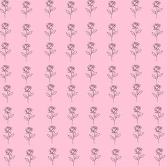 Pink Rose Seamless Pattern