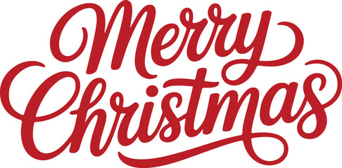 Merry Christmas typography vector art and illustration.