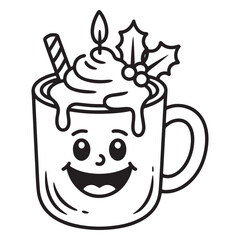 cute candle with holly bold & easy cute christmas coloring page, Whimsical Gingerbread House Coloring Pages for Kids & Adults, Christmas Coloring Pages, bold & easy cozy winter coloring book pages, 