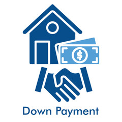 Down Payment Icon in Duotone Solid Style. Vector Illustration
