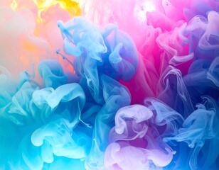 Obraz premium Colorful Abstract Ink Blobs.