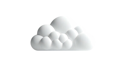 A puffy, stylized cloud icon composed of smooth, white, orb-like shapes
