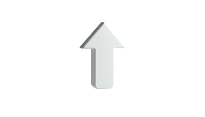 Simple, upward-pointing arrow graphic, rendered in 3D, against a black background
