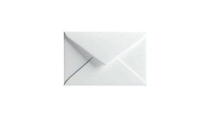 A bright white, folded paper envelope sits centered against a black background