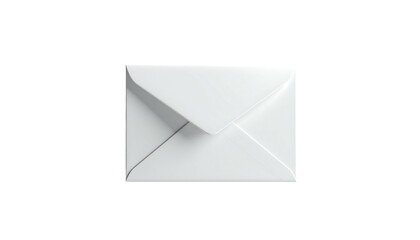 Close-up of a pristine, white, sealed envelope against a black background