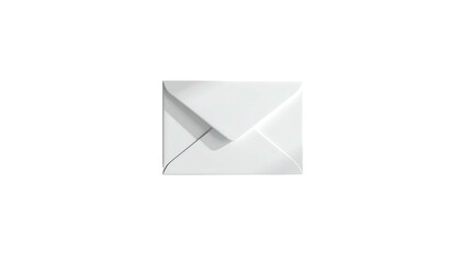 A solitary, crisp, white, closed envelope against an empty, black backdrop