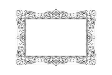 line drawing of a clean vintage frame