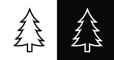 Decorated Christmas Tree with Ornaments and Lights Vector Illustration for Holiday Design