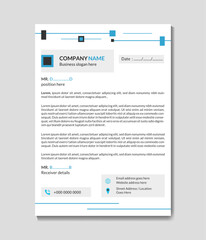 Professional letterhead design template in a4 size for official use