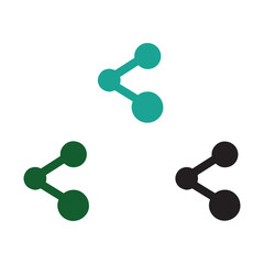 Minimal Share Icons Pack – Flat Node Link Style in Teal, Green and Black
Modern flat share icons in teal, green, and black for apps, websites, and social media use.