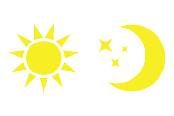 sun and moon icon. vector illustration
