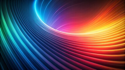 Abstract Colorful Wave Background with Futuristic Lines and Rainbow Energy