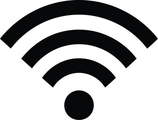 Black wi fi signal icon wireless internet symbol
