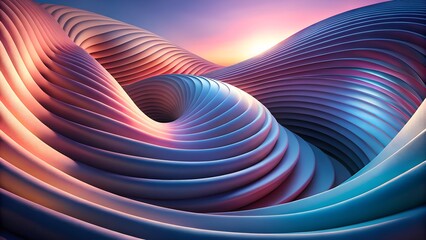 Abstract colorful spiral fractal wallpaper with swirling curves and vortex motion