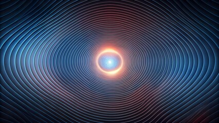 Fractal Spiral Burst Blue and Green Abstract Background