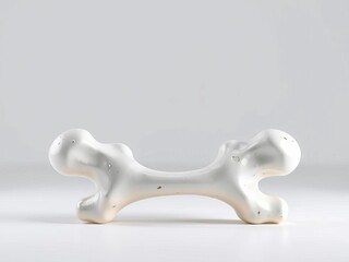 Obraz premium Two polished white bones intersect in a stark studio setting, connection, white