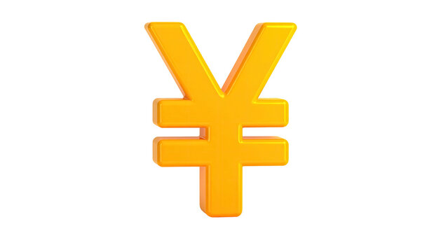 A vibrant, gold-colored currency symbol set against a black background