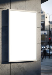 Poster on the Wall Mockup for Urban Advertising Display