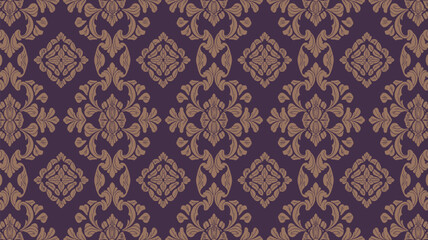 Seamless Damask Pattern Repeat Design Floral Ornate Wallpaper Backdrop