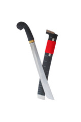 wooden machete and sheath, knife and machete cutting tools with satin and mirror blade materials