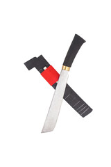 wooden machete and sheath, knife and machete cutting tools with satin and mirror blade materials
