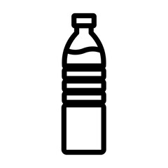Vector Plastic Bottle Icon – Beverage, Drink Water, Reusable, Container, Packaging, Mineral Water, and Eco Symbol