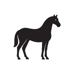 Horse back silhouette vector on white background