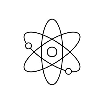 Atom structure illustration on transparent background