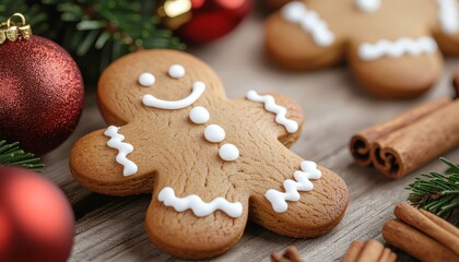 Gingerbread man cookies christmas holiday season festive baking sweet treats dessert food