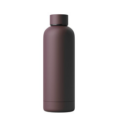 Maroon 500ml Reusable Water Bottle Isolated on Transparent Background