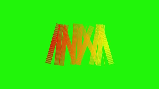 zigzag lines animation, 4K motion background, electric blue vector, Abstract blue waveform against a vibrant green background