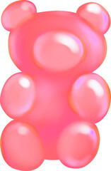 분홍색 젤리 곰