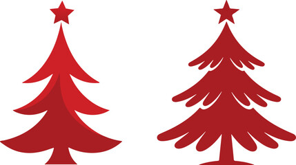 Christmas tree vector art and illustration.