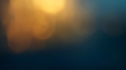 Soft golden bokeh lights transition to deep blue darkness.