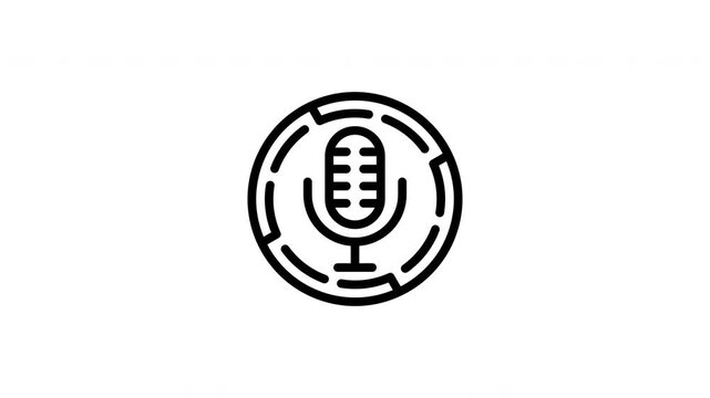 Perfect for music apps, podcasts, or audiorelated designs. A modern and sleek icon for event programs or recording software.
