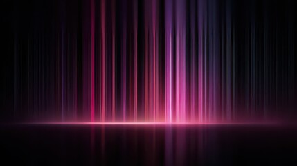 Colorful gradient background with vertical light stripes, glowing wavy lines, and reflective surface creates vibrant, futuristic, and energetic atmosphere