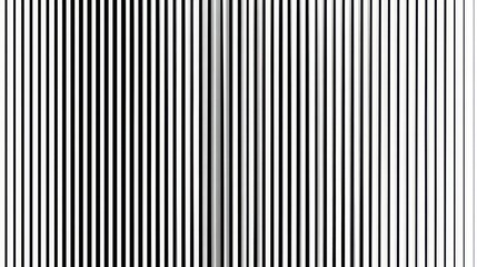 Black and white vertical line pattern with gradient effect, creating modern abstract background with wavy, layered, and striped visual style, evoking minimal and dynamic mood