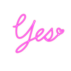 Neon Pink Heart Doodles Set