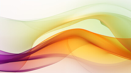 Fototapeta premium Modern Abstract Flowing Wave Background with Vibrant Lime Green, Violet, and Orange Gradient