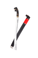 wooden machete and sheath, knife and machete cutting tools with satin and mirror blade materials