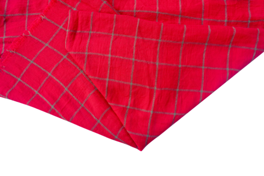 red table cloth with empty space transparent