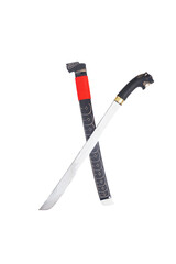 wooden machete and sheath, knife and machete cutting tools with satin and mirror blade materials