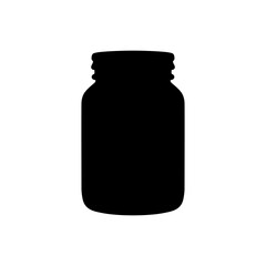 Pickle jar silhouette icon vector flat illustration design.