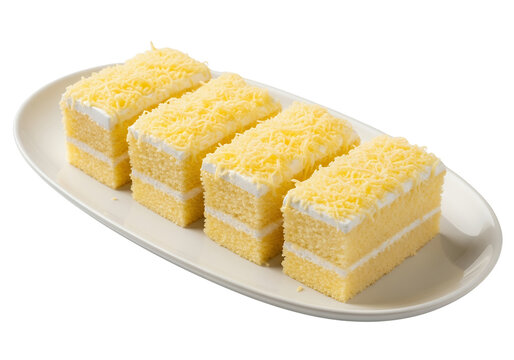 Slice of delicious homemade sweet dessert cheesecake on a white plate - Powered by Adobe